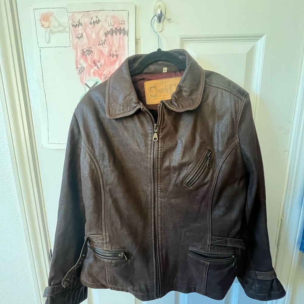 Dark brown Leather Jacket